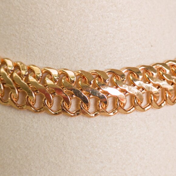 Italian 14k Gold Flexible Link Bracelet - Picture 5 of 15